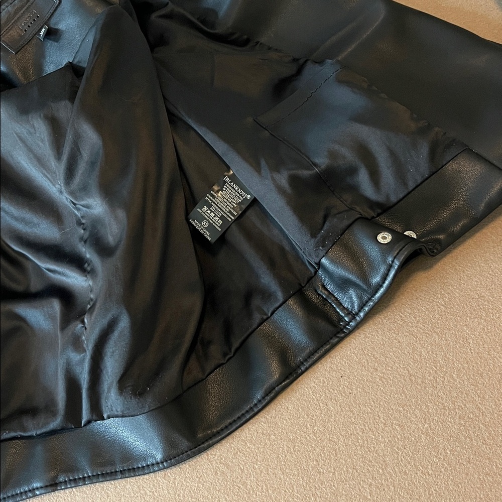 Blank NYC Black Faux Leather Jacket -XS - Picture 10 of 11